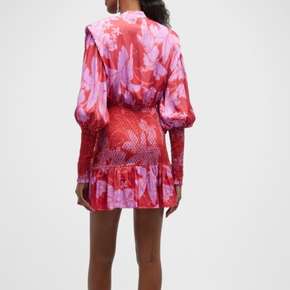 NWT Farm Rio Living Nature Heart Cutout Smocked Mini Dress Size Medium - Picture 2 of 16